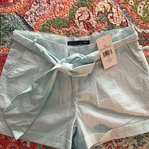Lauren James bow shorts mint green medium NWT